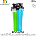 Portable Kunststoff BPA frei PP-Shaker-Flasche, Kunststoff-Protein-Pulver-Shaker-Flasche (HDP-0308)
